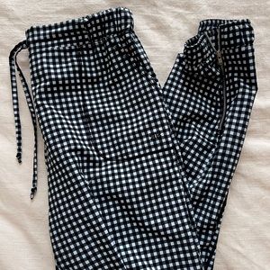 Gingham print joggers!